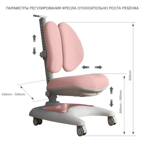 Комплект меблів Fundesk Invito Grey + дитяче крісло Fundesk Premio Pink 1656710фото