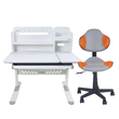 Комплект растущий для школьников парта Cubby Nerine Grey + стул для школьника FunDesk LST3 Orange-Grey 88085054фото