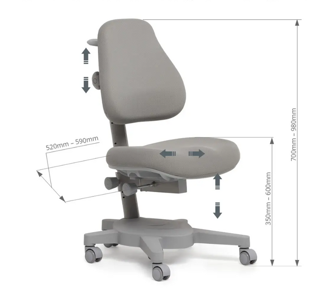 Комплект меблів Cubby Ammi Grey + дитяче крісло Cubby Solidago Grey 3695754фото