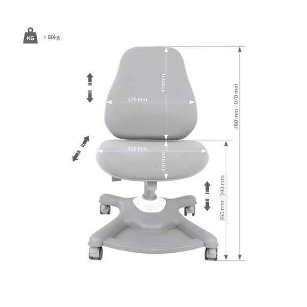 Комплект меблів Cubby Ammi Grey + дитяче крісло FunDesk Sorridi Grey 3695758фото