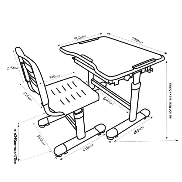 Комплект меблів для дитини FunDesk Sole Blue 221902фото