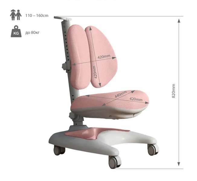 Комплект меблів Cubby Ammi Grey + дитяче крісло FunDesk Premio Pink 3695759фото