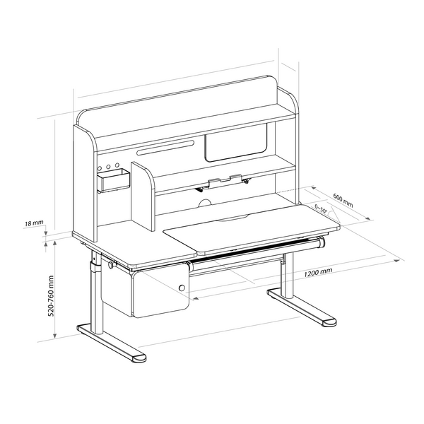 Парта для школьника Cubby Toru Grey 800819фото