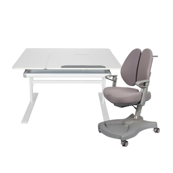 Комплект мебели Fundesk Dolore Grey + детское кресло Fundesk Leone Grey 178908фото