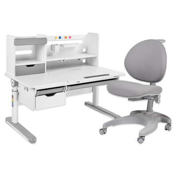 Комплект парта-трансформер Fundesk Pensare Grey + крісло Fundesk Cielo Grey 2987698-800819фото