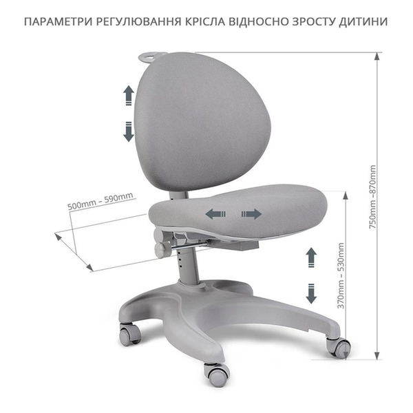 Комплект парта-трансформер Fundesk Pensare Grey + крісло Fundesk Cielo Grey 2987698-800819фото