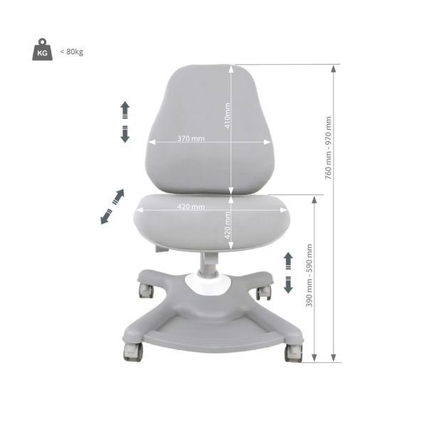 Дитяче крісло FunDesk Sorridi Grey 808668фото