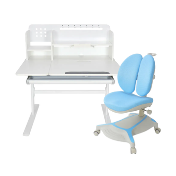 Комплект меблів Fundesk Dolore Plus Grey + дитяче крісло Cubby Bunias Blue 198901фото