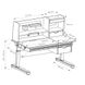 Комплект парта-трансформер Fundesk Sentire Grey + крісло Cubby Marte Grey 1102368 фото 12