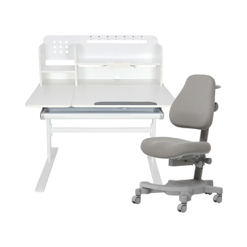 Комплект мебели Fundesk Dolore Plus Grey + детское кресло Cubby Solidago Grey 198904фото