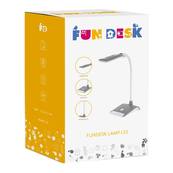 Настільна світлодіодна лампа FunDesk LS3 Grey 221886фото