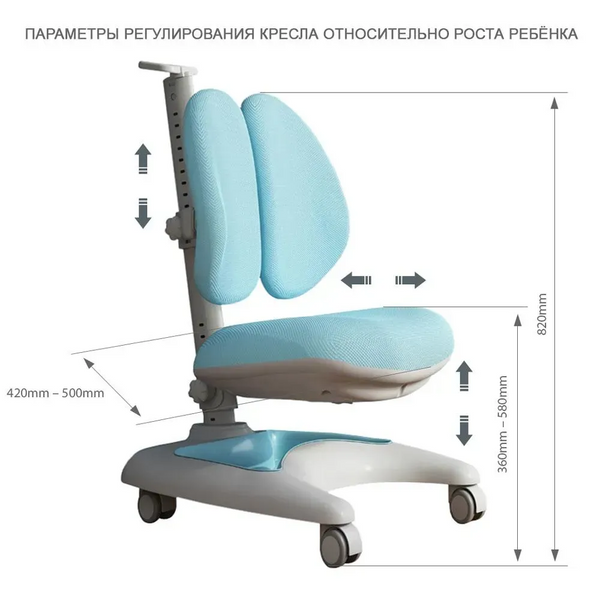 Комплект мебели Cubby Nerine Grey + Fundesk Premio Blue 2011021фото