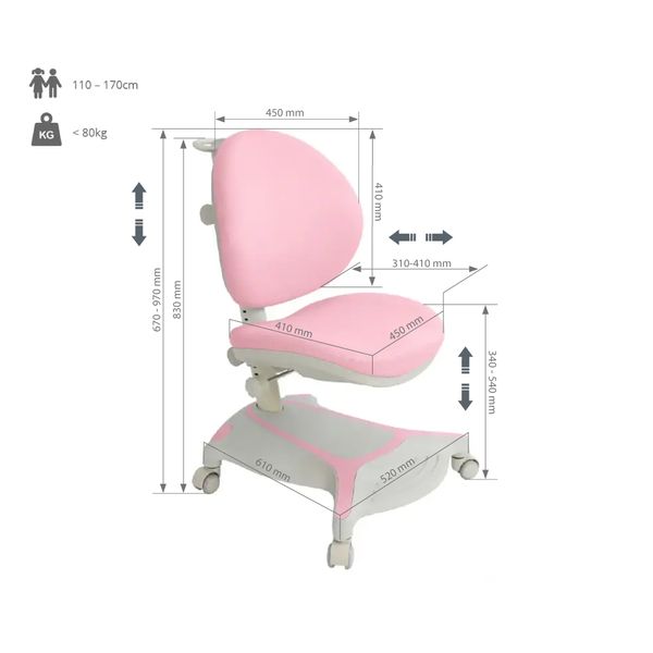 Дитяче крісло Cubby Adonis Pink 800819фото