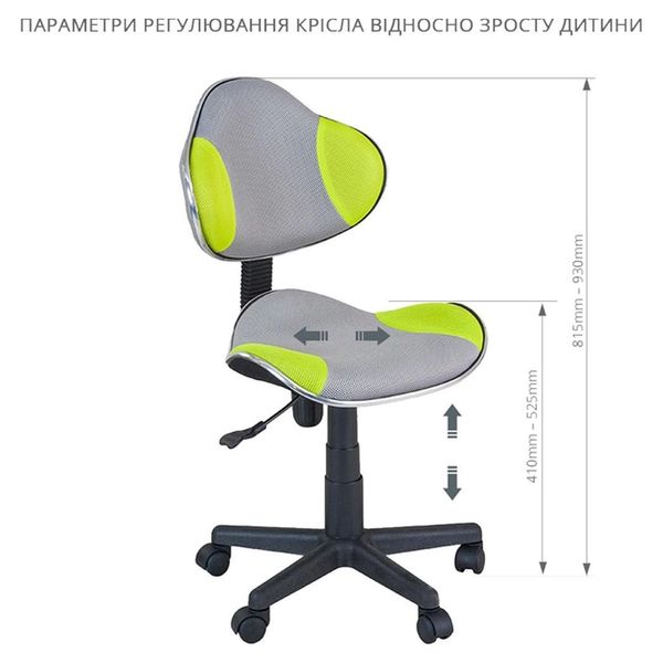 Детское компьютерное кресло FunDesk LST3 Green-Grey 77221587фото