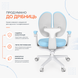 Детское эргономичное кресло Fundesk Buono Blue с подлокотниками и подставкой для ног 42354271-2026 фото 4