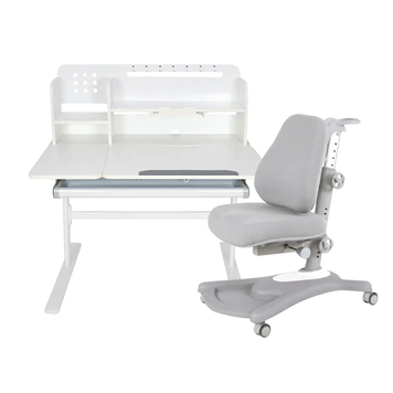 Комплект меблів Fundesk Dolore Plus Grey + дитяче крісло Fundesk Sorridi Grey 198910фото