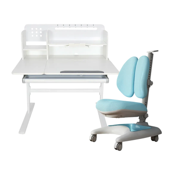 Комплект меблів Fundesk Dolore Plus Grey + дитяче крісло Fundesk Premio Blue 198912фото