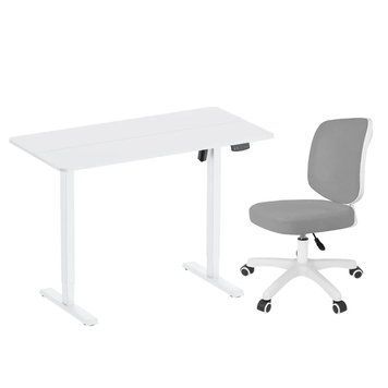 Стіл з електричним регулюванням висоти ITech White (MT12BW) та крісло FunDesk LST9 Grey MT12BW+LST9фото