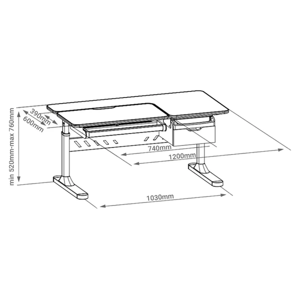 Комплект парта-трансформер Fundesk Fiore Grey + кресло FunDesk LST3 Grey 25154743-221761фото