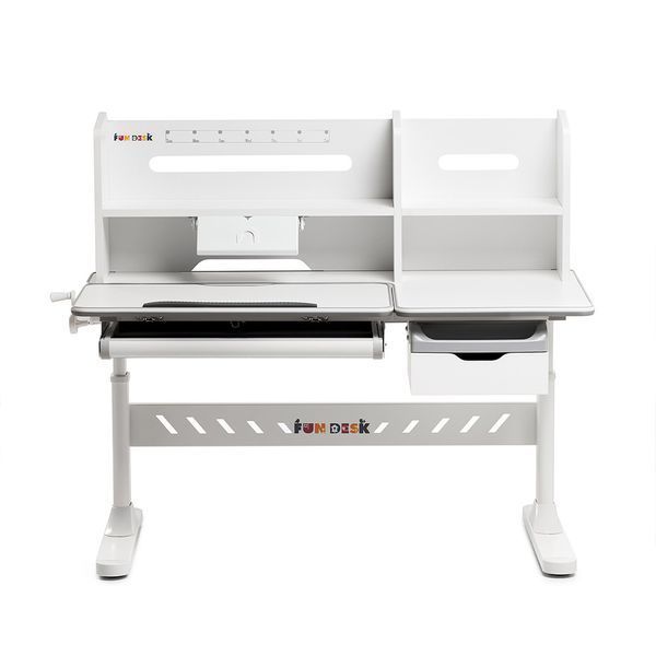 Парта-трансформер Fundesk Fiore II Grey + дитячий стілець FunDesk LST3 Orange 25088671фото