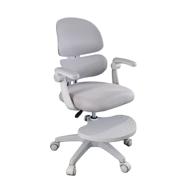 Стол с электрической регулировкой высоты ITech White (MT12BW) и кресло FunDesk Optima Grey MT12BW+Optimaфото