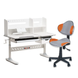 Парта-трансформер Fundesk Fiore II Grey + дитячий стілець FunDesk LST3 Orange 25088671 фото 1