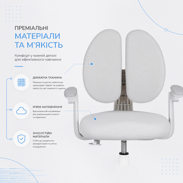 Стол с электрической регулировкой высоты ITech White (MT12BW) и кресло FunDesk Buono Grey MT12BW+Buono-Greyфото