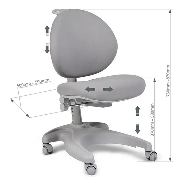 Комплект меблів Fundesk Ginepro Grey + дитяче крісло Cubby Cielo Grey 1345506фото